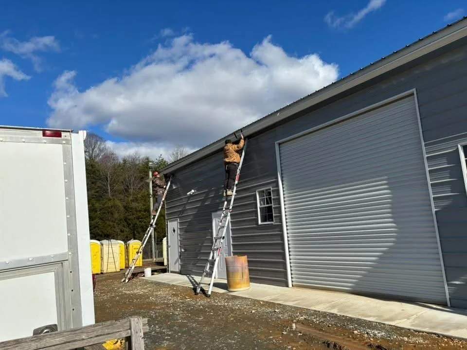 Finished seamless gutters on a home