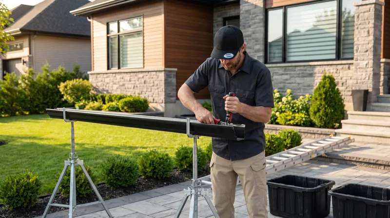 Gutter repair on a residential home